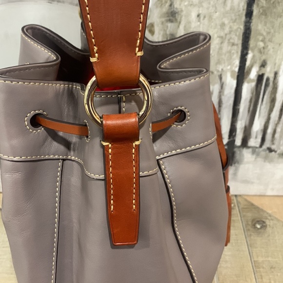 đDooney and Bourke Keegan Smooth Leather Drawstring Bucket Bag - Picture 16 of 16